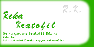 reka kratofil business card